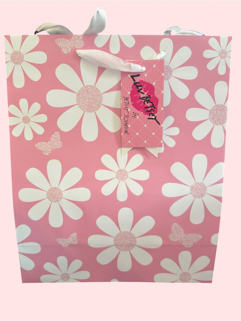Luv Betsey by Betsey Johnson Pink Floral Gift Bag